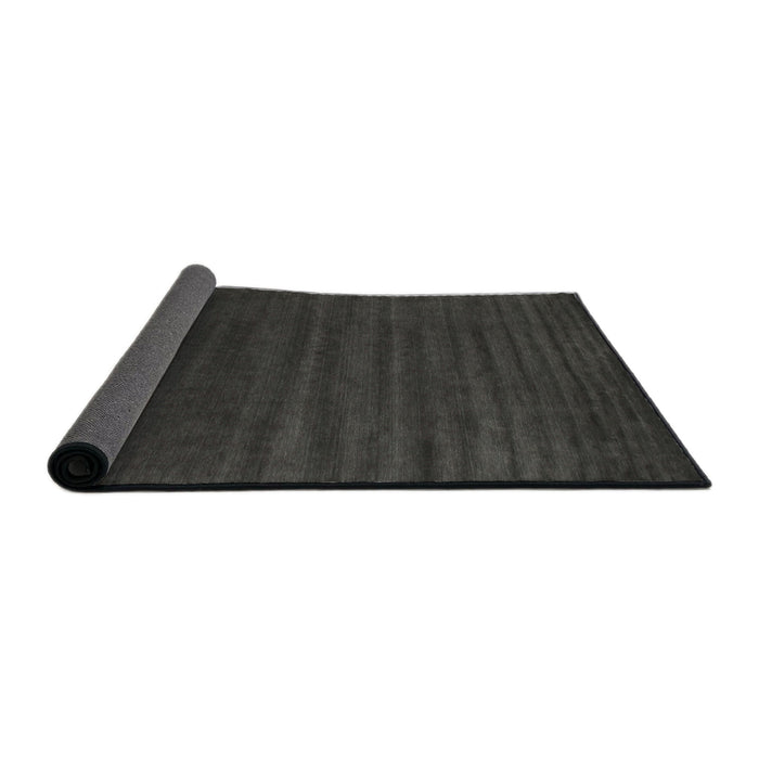 Thickness of Contemporary Charcoal Gray Modern Rug, con130