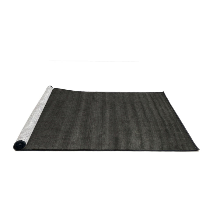 Serging Thickness of Machine Washable Contemporary Western Charcoal Gray Rug, wshcon130