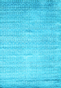 Abstract Light Blue Contemporary Rug, con1300lblu