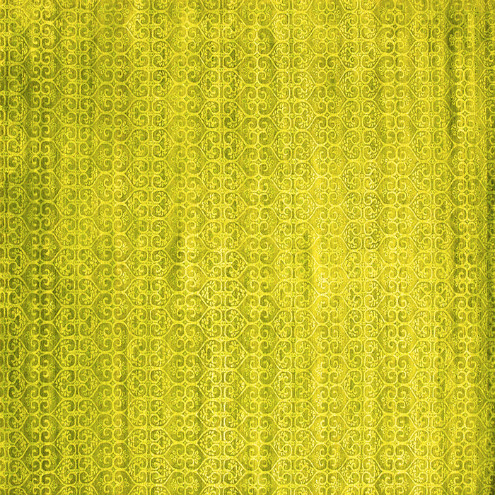 Square Abstract Yellow Contemporary Rug, con1300yw