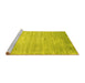 Sideview of Machine Washable Abstract Yellow Contemporary Rug, wshcon1300yw