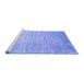 Sideview of Machine Washable Abstract Blue Contemporary Rug, wshcon1300blu