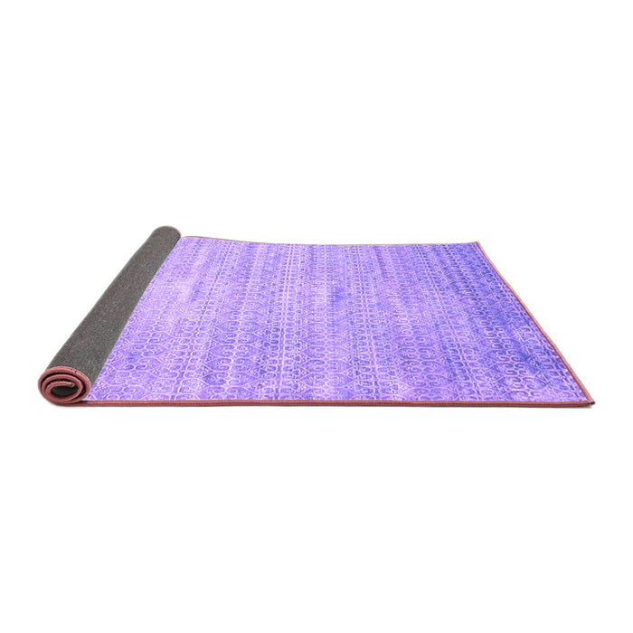 Sideview of Abstract Purple Contemporary Rug, con1300pur