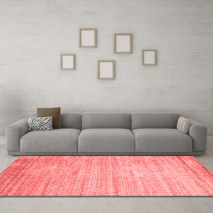 Contemporary Red Washable Rugs