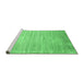 Sideview of Machine Washable Abstract Emerald Green Contemporary Area Rugs, wshcon1300emgrn