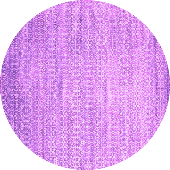 Round Machine Washable Abstract Pink Contemporary Rug, wshcon1300pnk