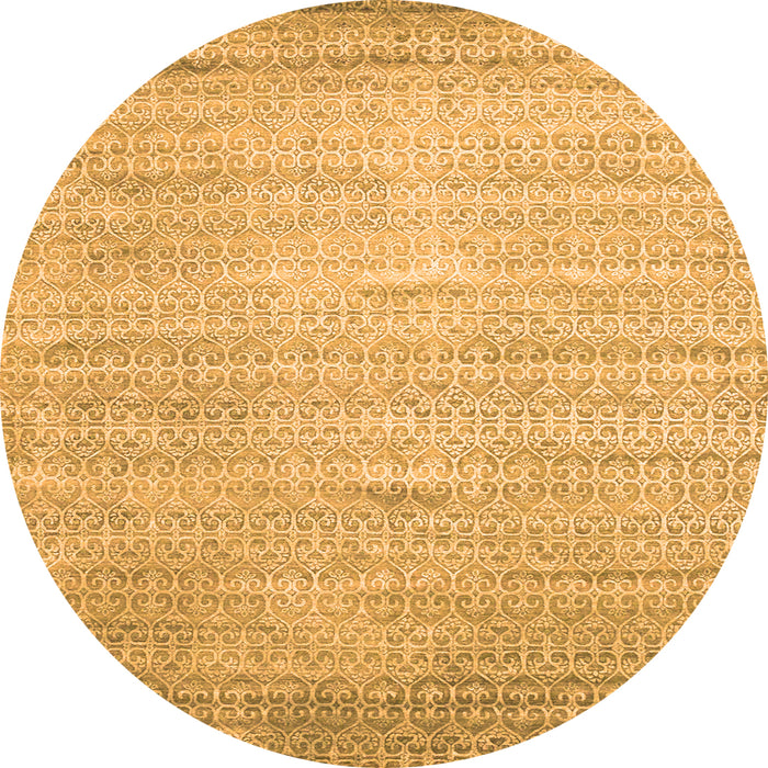 Square Abstract Orange Contemporary Rug, con1300org