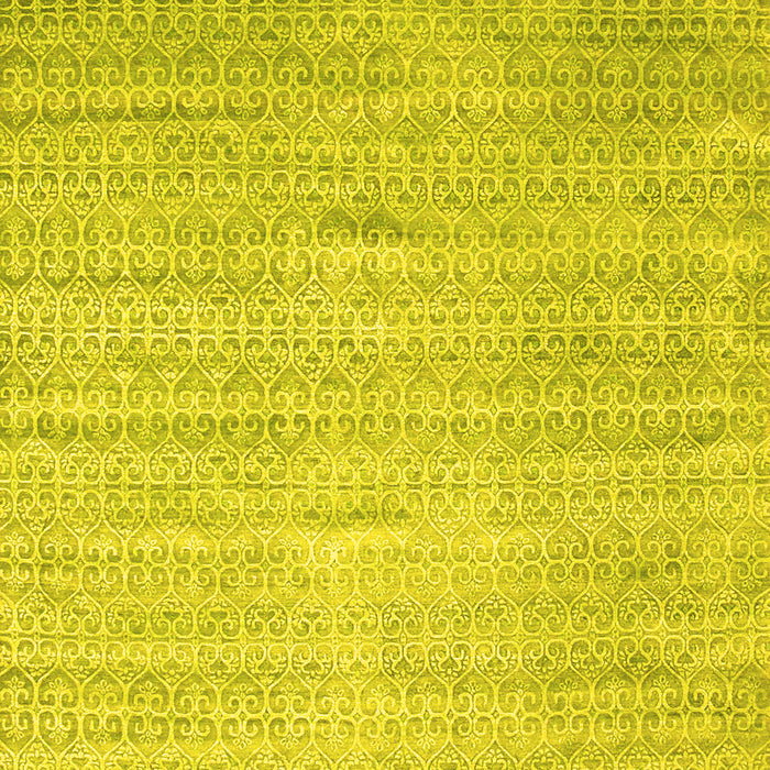 Machine Washable Abstract Yellow Contemporary Rug, wshcon1300yw