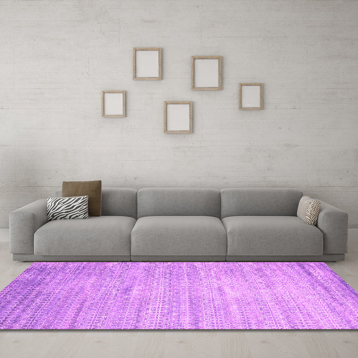 Machine Washable Abstract Pink Contemporary Rug in a Living Room, wshcon1300pnk