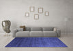 Machine Washable Abstract Blue Contemporary Rug in a Living Room, wshcon1301blu