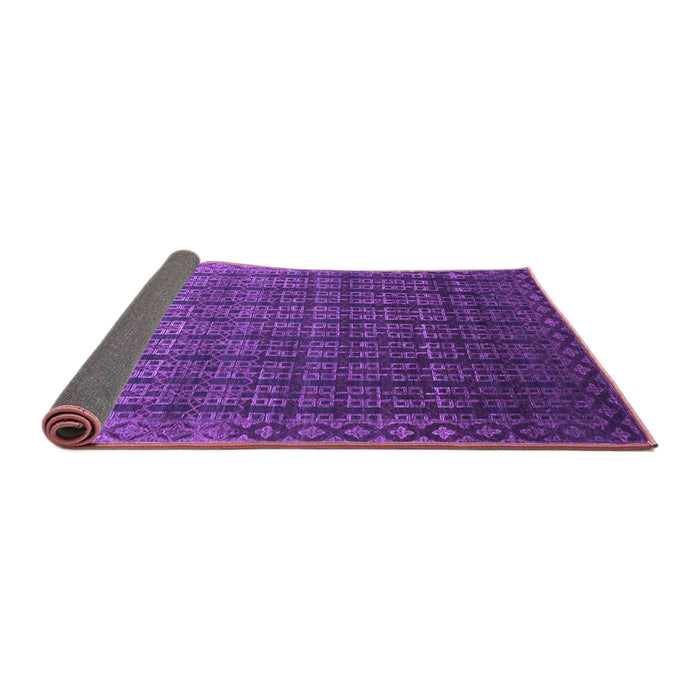Sideview of Abstract Purple Contemporary Rug, con1301pur