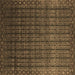 Square Abstract Brown Contemporary Rug, con1301brn