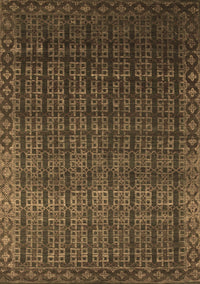 Abstract Brown Contemporary Rug, con1301brn