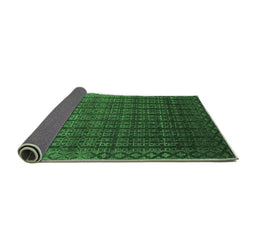 Sideview of Abstract Emerald Green Contemporary Rug, con1301emgrn