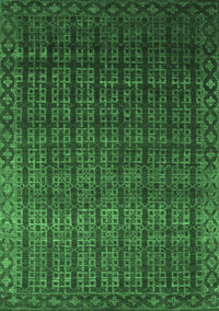 Abstract Emerald Green Contemporary Rug, con1301emgrn