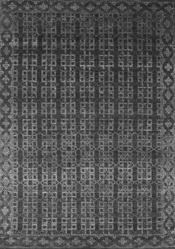 Abstract Gray Contemporary Rug, con1301gry