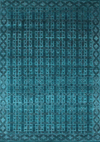 Abstract Light Blue Contemporary Rug, con1301lblu