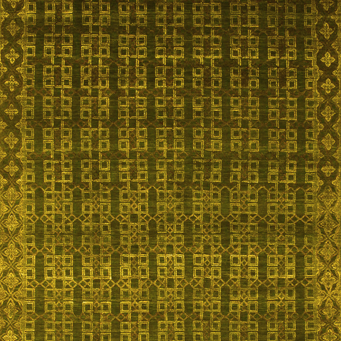 Abstract Yellow Contemporary Rug, con1301yw