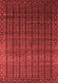 Abstract Red Contemporary Rug, con1301red