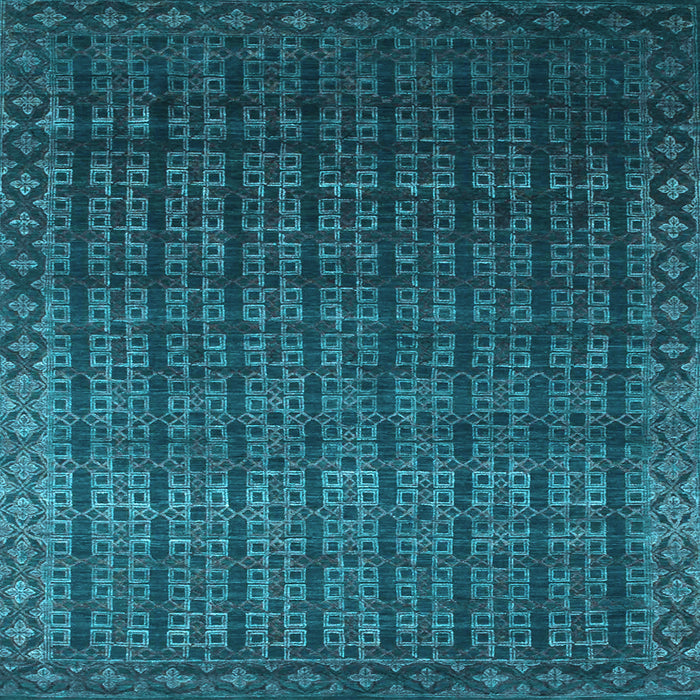 Square Machine Washable Abstract Light Blue Contemporary Rug, wshcon1301lblu