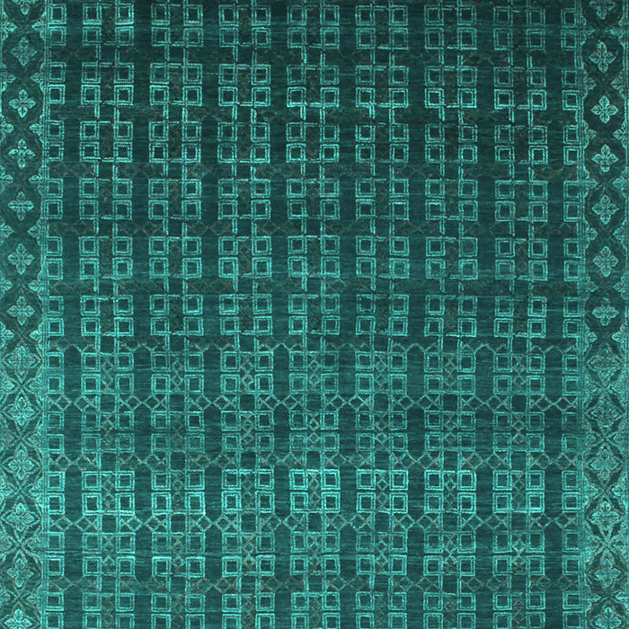 Abstract Turquoise Contemporary Rug, con1301turq