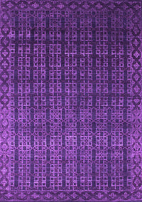 Abstract Purple Contemporary Rug, con1301pur