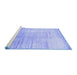 Sideview of Machine Washable Abstract Blue Contemporary Rug, wshcon1302blu