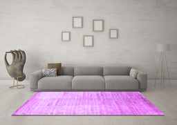 Machine Washable Abstract Purple Contemporary Area Rugs in a Living Room, wshcon1302pur