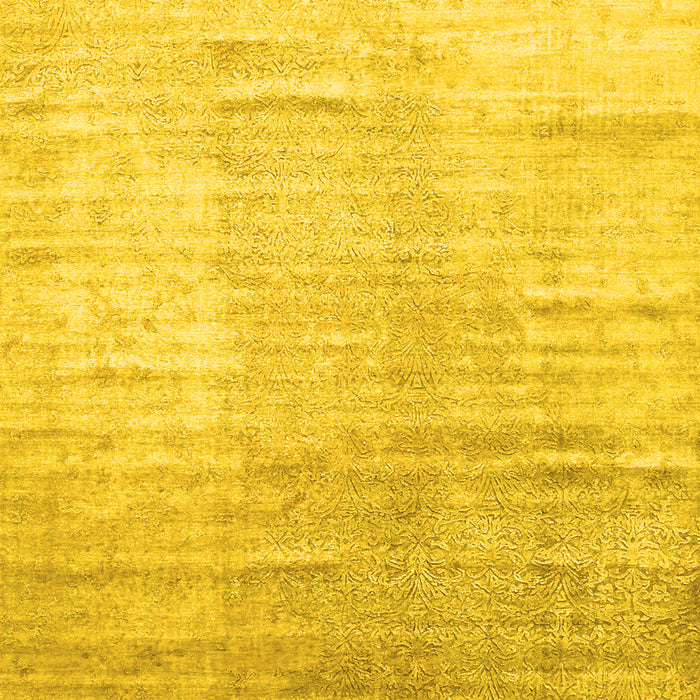 Abstract Yellow Contemporary Rug, con1302yw