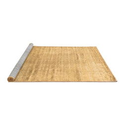 Sideview of Machine Washable Abstract Brown Contemporary Rug, wshcon1302brn