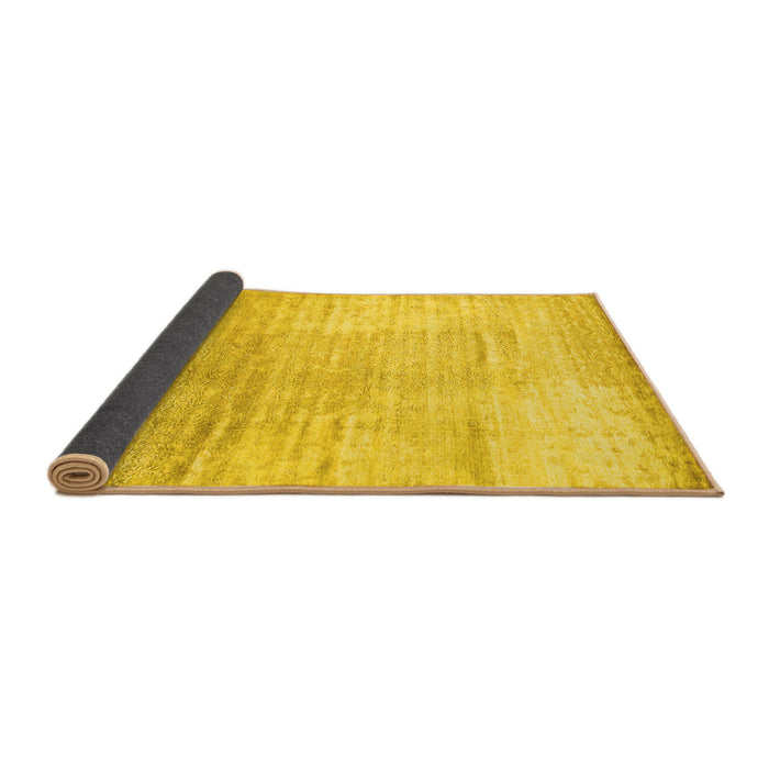 Sideview of Abstract Yellow Contemporary Rug, con1302yw