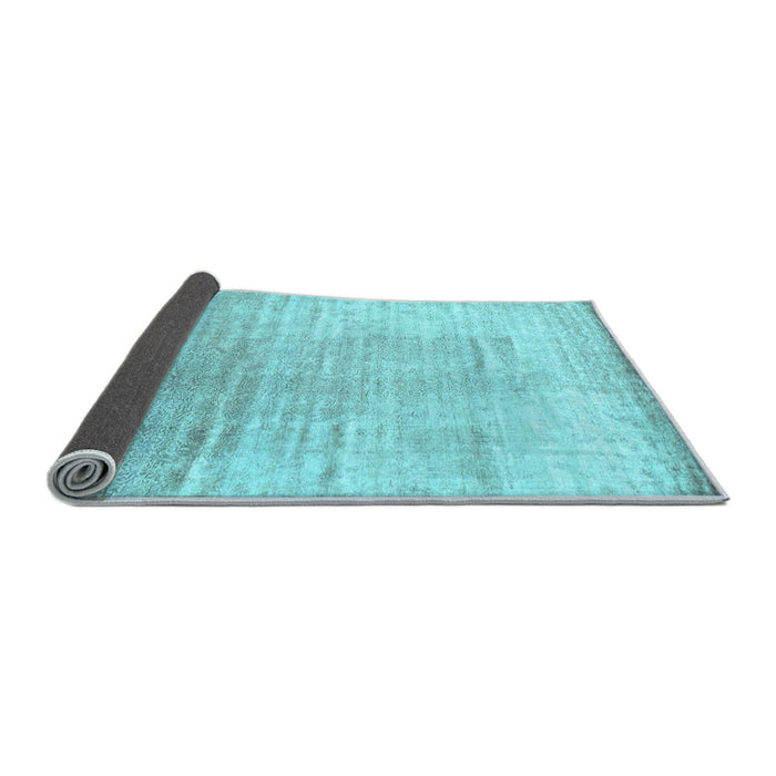 Sideview of Abstract Light Blue Contemporary Rug, con1302lblu