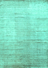 Abstract Turquoise Contemporary Rug, con1302turq