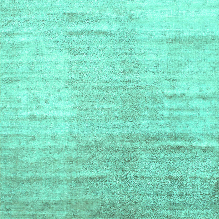 Abstract Turquoise Contemporary Rug, con1302turq