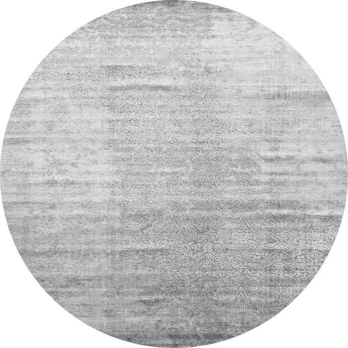 Square Abstract Gray Contemporary Rug, con1302gry