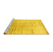 Sideview of Machine Washable Abstract Yellow Contemporary Rug, wshcon1302yw