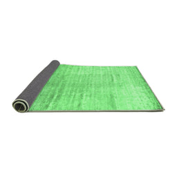 Sideview of Abstract Emerald Green Contemporary Rug, con1302emgrn