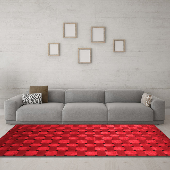 Contemporary Red Washable Rugs