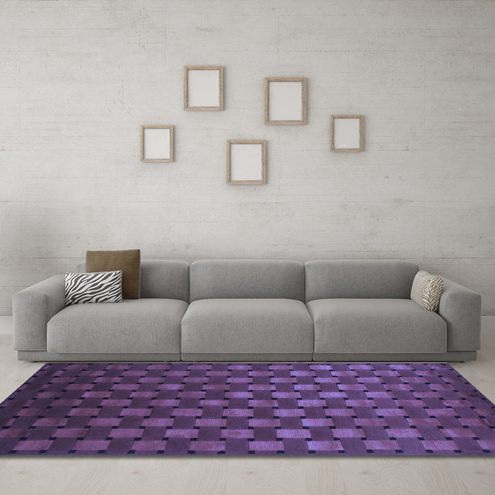Machine Washable Abstract Blue Contemporary Rug in a Living Room, wshcon1303blu