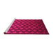 Sideview of Machine Washable Abstract Pink Contemporary Rug, wshcon1303pnk