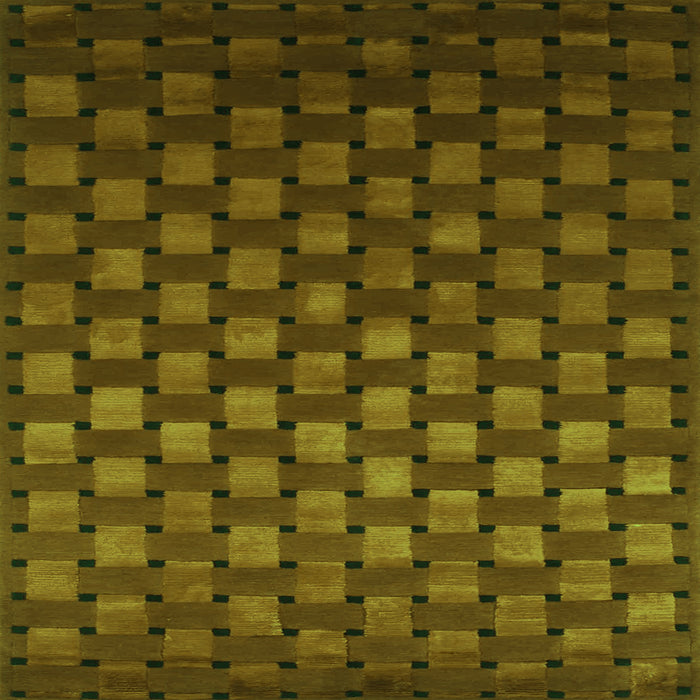 Serging Thickness of Abstract Green Contemporary Rug, con1303grn