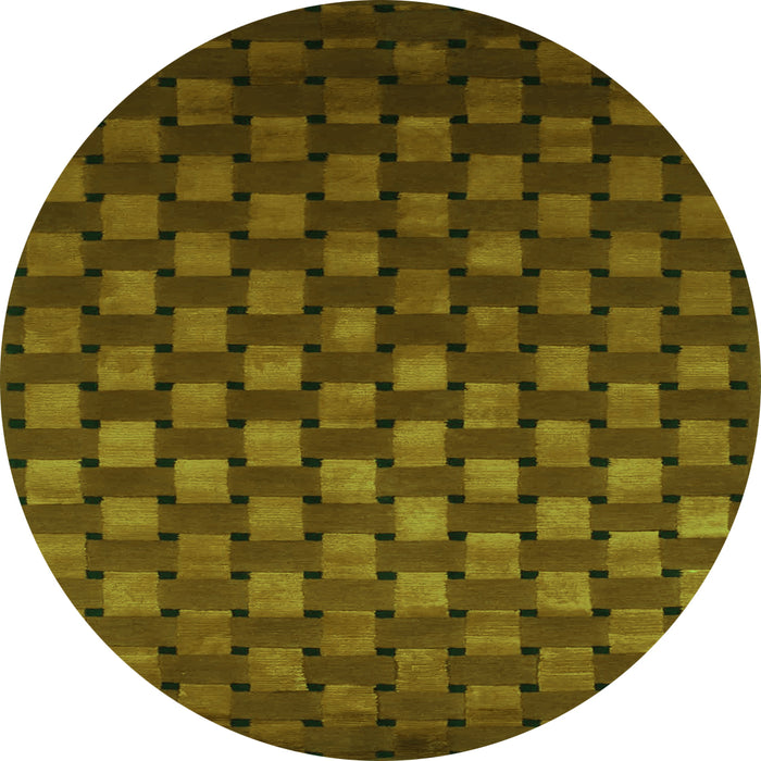 Square Abstract Green Contemporary Rug, con1303grn