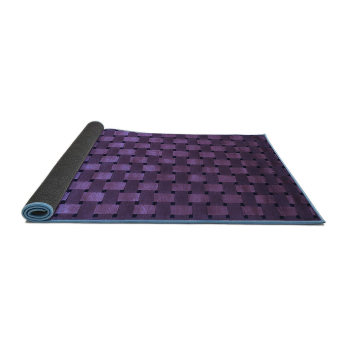 Sideview of Abstract Blue Contemporary Rug, con1303blu