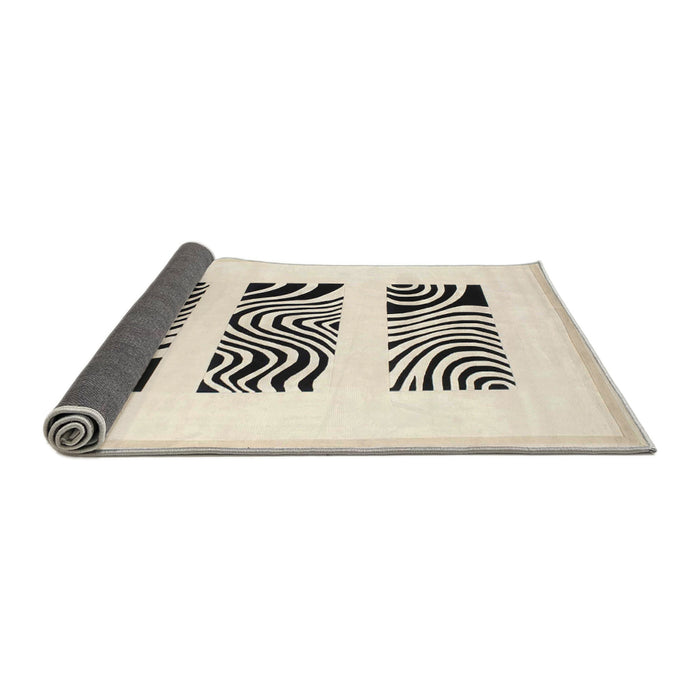 Thickness of Contemporary Wheat Beige Solid Rug, con1304