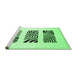 Sideview of Machine Washable Solid Emerald Green Modern Area Rugs, wshcon1304emgrn