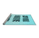 Sideview of Machine Washable Solid Light Blue Modern Rug, wshcon1304lblu