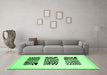 Machine Washable Solid Emerald Green Modern Area Rugs in a Living Room,, wshcon1304emgrn