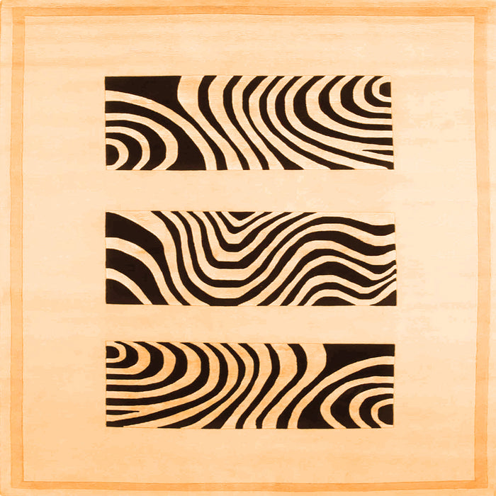 Round Machine Washable Solid Orange Modern Area Rugs, wshcon1304org