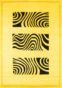 Solid Yellow Modern Rug, con1304yw