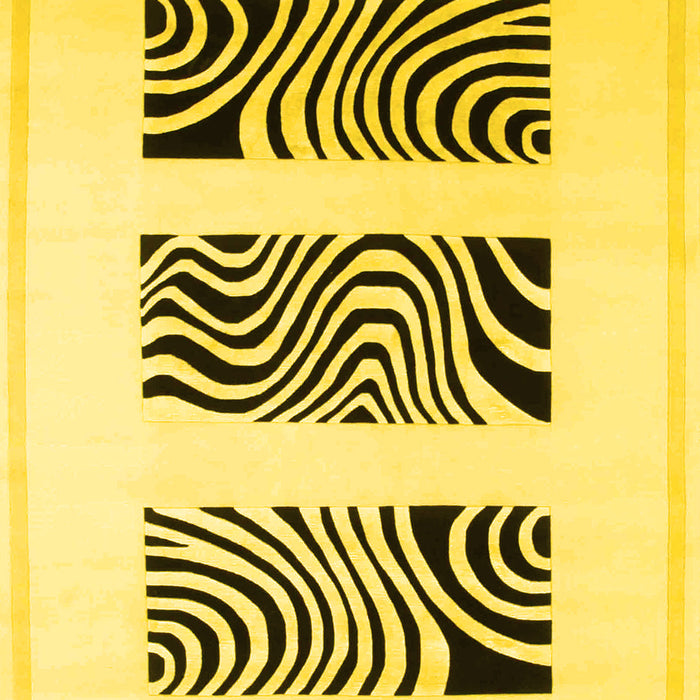 Solid Yellow Modern Rug, con1304yw